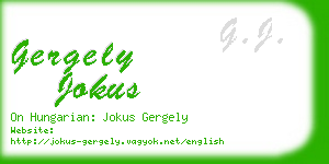 gergely jokus business card